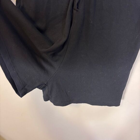 Princess Polly Black Ribbed Collared Button Front Romper US 8 - Picture 5 of 6